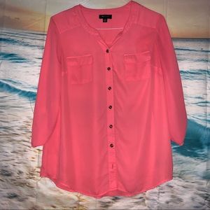 Women’s Pink Long Sleeve Blouse